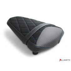 LUIMOTO DIAMOND Passenger Seat Covers for the YAMAHA YZF-R3 (15-24), YZF-R25 (14-20), and MT-03 (20-23)